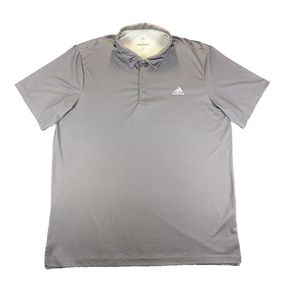 Adidas Golf Polo Shirt XL Men's Gray Short Sleeve Quick Dry Performance - Picture 1 of 10